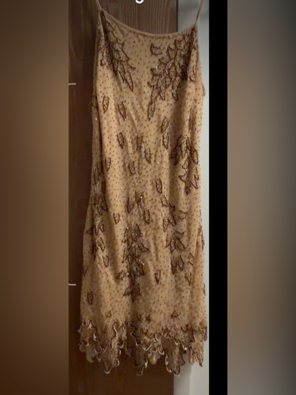Embellished Cream Beaded Slip Dress. Says XL seems more like medium